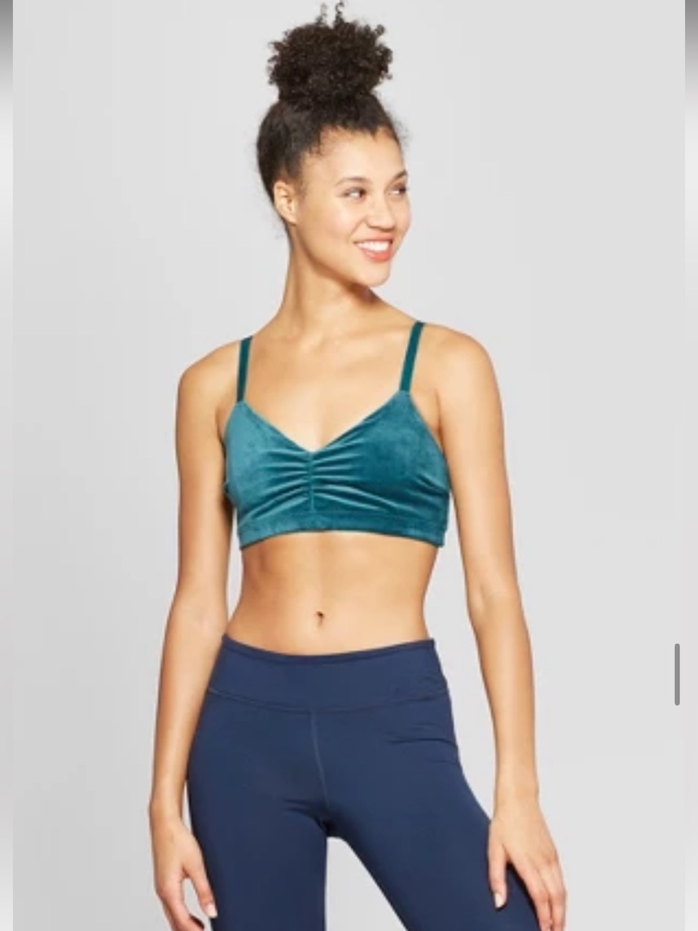 NWT Joy lab velvet casual bra green criss cross back women’s size XXL